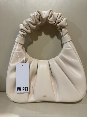 NEW JW PEI Cream Scrunch Handle Shoulder Bag
